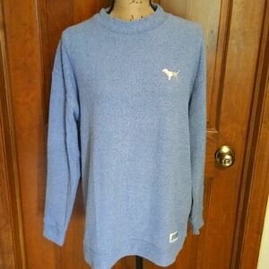 PINK Victoria's Secret Blue Crewneck In Terry Cloth Fabric, VGUC